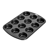 Original Kaiser Inspiration Muffinform Blech für 12 Muffins, Muffin Backblech 38 x 27 cm, beschichtet, Standardgröße, Cupcake Formen, Muffinblech, Schwarz