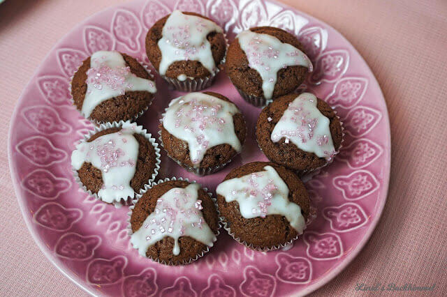 Mini-Schoko-Muffins mit Einhornstaub Einhorn-Muffins