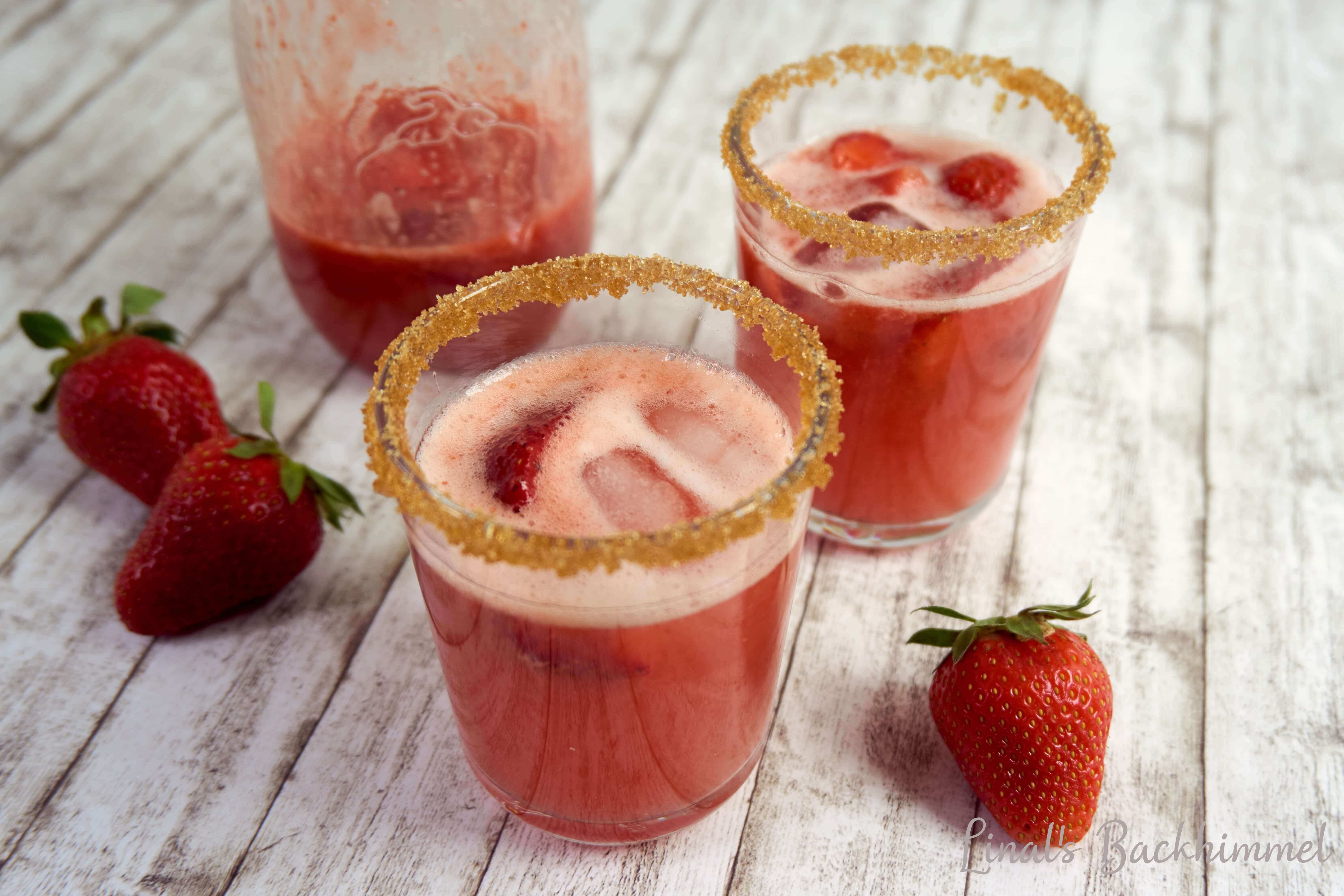 Schnelle Erdbeer Limonade
