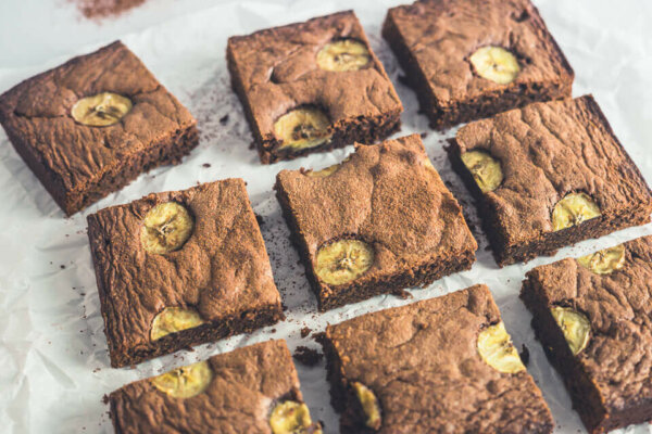Fruchtige Schoko-Bananen-Brownies | linalsbackhimmel.de