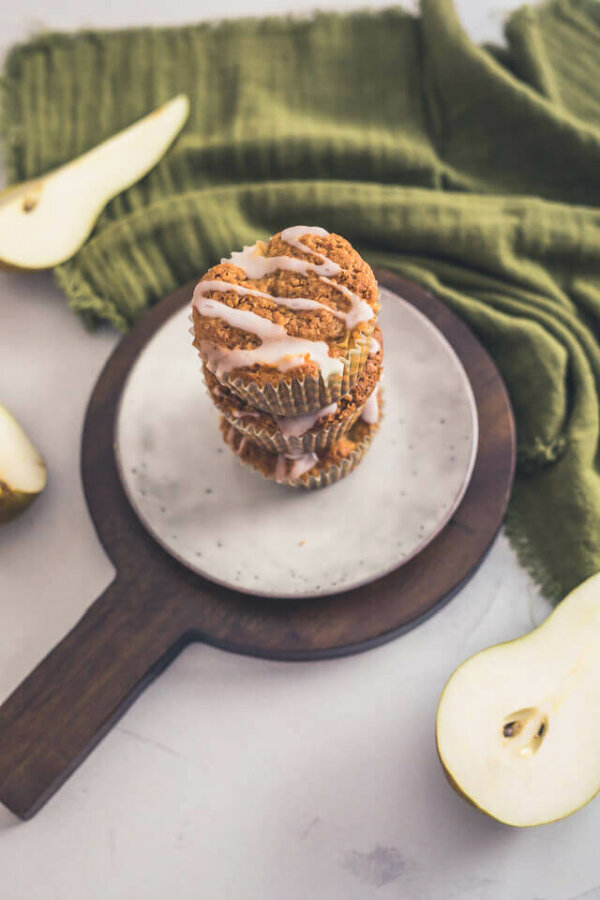 Herbstliche Birnen-Mandel-Muffins | linalsbackhimmel.de