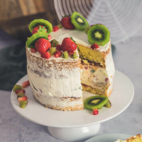 Erdbeer-Kiwi-Torte mit WOW-Effekt Erdbeer-Kiwi-Torte