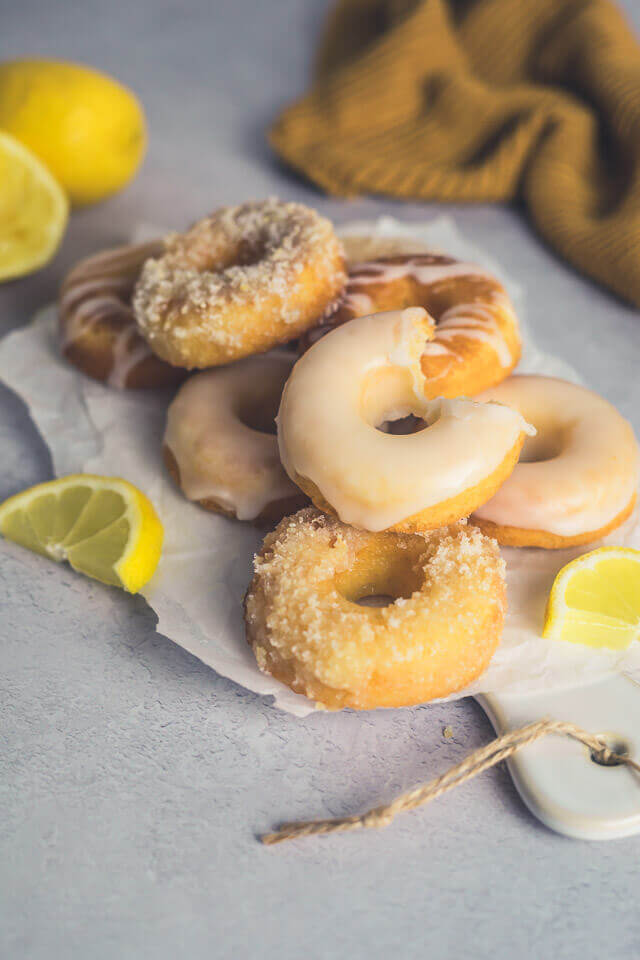 Zitronen Donuts aus dem Backofen