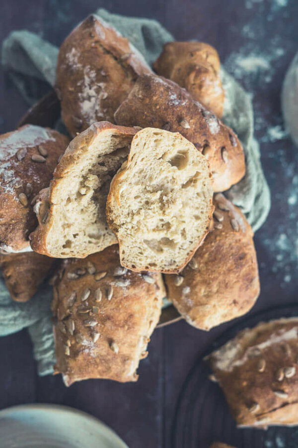 Frukostbullen - einfache Frühstücksbrötchen | linalsbackhimmel.de