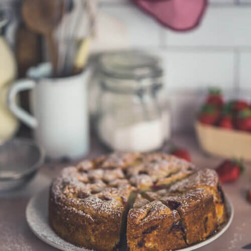 Erdbeer-Pfirsich-Kuchen