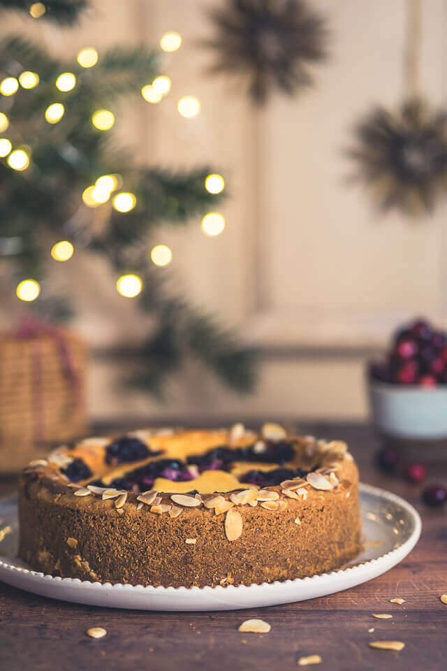 Cranberry Spekulatius Cheesecake cranberry spekulatius cheesecake linalsbackhimmel 1