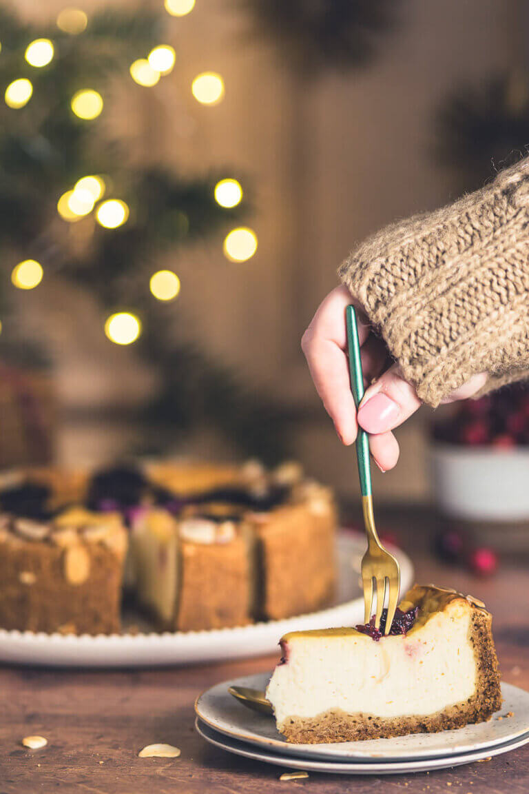 Cranberry Spekulatius Cheesecake