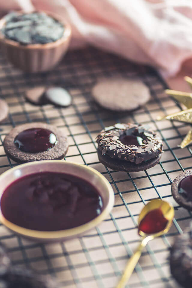 Schoko-Kirsch-Plätzchen schoko kirsch plaetzchen linalsbackhimmel 15