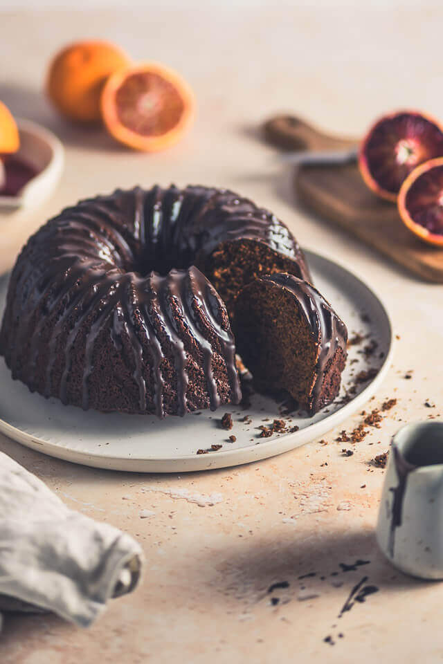 Schokoladen-Blutorangen-Kuchen Schokoladen-Blutorangen-Kuchen