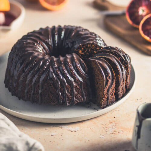 Schokoladen-Blutorangen-Kuchen Schokoladen-Blutorangen-Kuchen