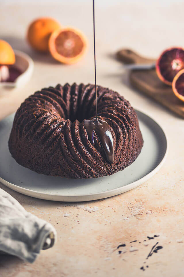 Schokoladen-Blutorangen-Kuchen Schokoladen-Blutorangen-Kuchen