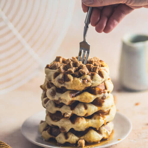Hefewaffeln mit Salted Caramel Hefewaffeln mit Salted Caramel