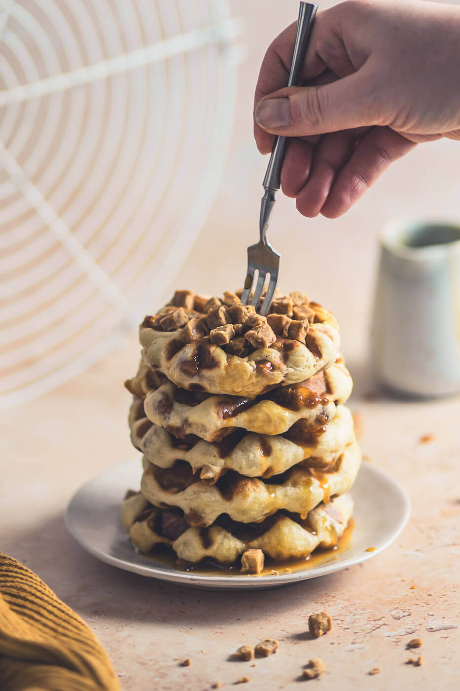 Hefewaffeln mit Salted Caramel Hefewaffeln mit Salted Caramel