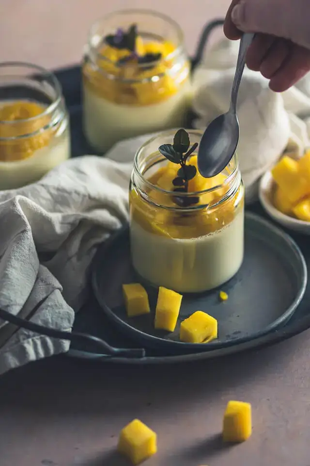 Panna Cotta mit Mango – leichtes Sommerdessert im Glas panna cotta mit mango linalsbackhimmel 8
