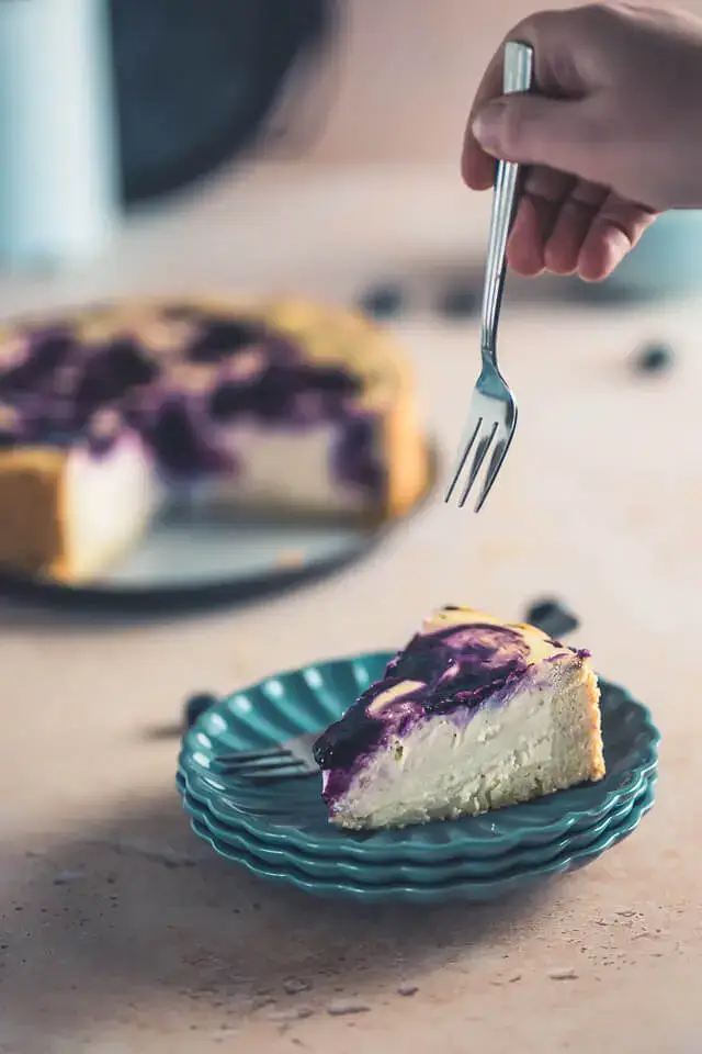 Zitroniger Skyr-Käsekuchen mit Blaubeeren zitroniger skyr kaesekuchen mit blaubeeren linalsbackhimmel 18