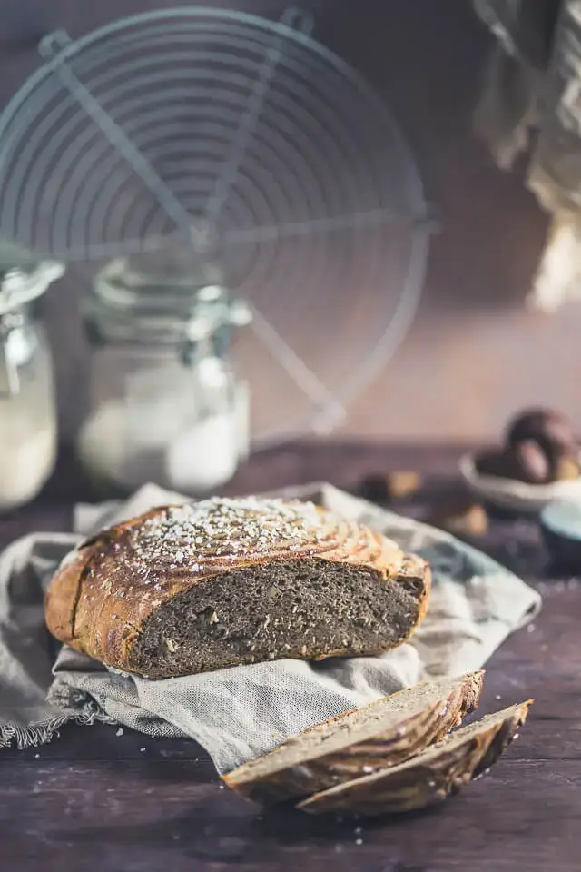 Maronen-Honig-Brot – aromatisches Herbstbrot selber backen maronen honig brot linalsbackhimmel 21